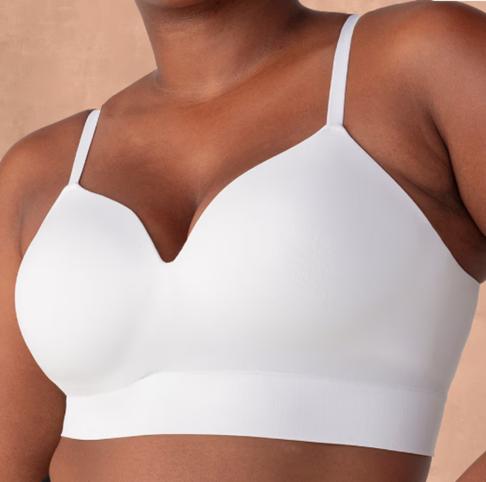 Shapermint Truekind XXL White Supportive Comfort Wireless Shaping Bra 10210